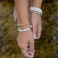 Gold Bracelet - Grey Freshwater Pearl Bead Bracelet - Keilani - ke aloha jewelry