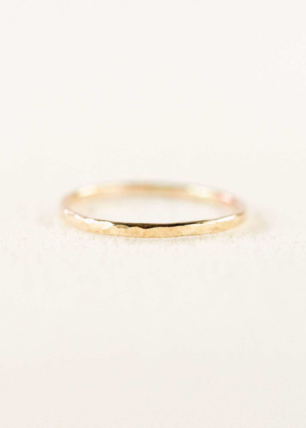 Hammered Gold Filled Stack Ring - Kaiko - Ke Aloha Jewelry