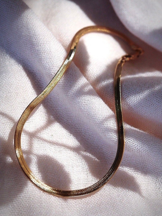 Anklets - Herringbone Chain Anklet - Konani - ke aloha jewelry