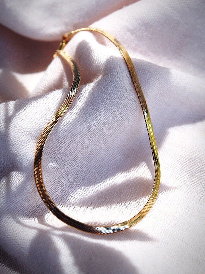 Anklets - Herringbone Chain Anklet - Konani - ke aloha jewelry