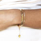 Gold Bracelet - Herringbone Paperclip Chain Bracelet Set - ke aloha jewelry