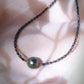 Genuine Tahitian Pearl Choker Necklace - Gold Kaimalie