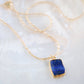 Lapis Lazuli Gemstone Gold Pendant Necklace - Ku