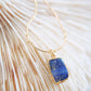 Lapis Lazuli Gemstone Gold Pendant Necklace - Ku