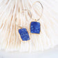 Lapis Lazuli Gold Medium Hoop Earrings - Ku