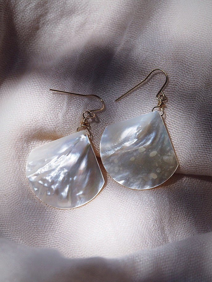 Earrings - Large Shell Earrings - Ainanani - ke aloha jewelry