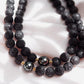 Gold Necklace - Long Tahitian Pearl Lava Bead Necklace - Ainalani - ke aloha jewelry