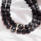Gold Necklace - Long Tahitian Pearl Lava Bead Necklace - Ainalani - ke aloha jewelry
