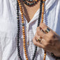 Gold Necklace - Long Tahitian Pearl Lava Bead Necklace - Ainalani - ke aloha jewelry