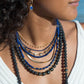 Gold Necklace - Long Tahitian Pearl Lava Bead Necklace - Ainalani - ke aloha jewelry