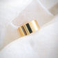 Medium Vermeil Gold Cigar Band Ring - Akau