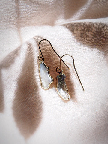 Earrings - Mini Biwa Pearl Earrings - Kiana - ke aloha jewelry