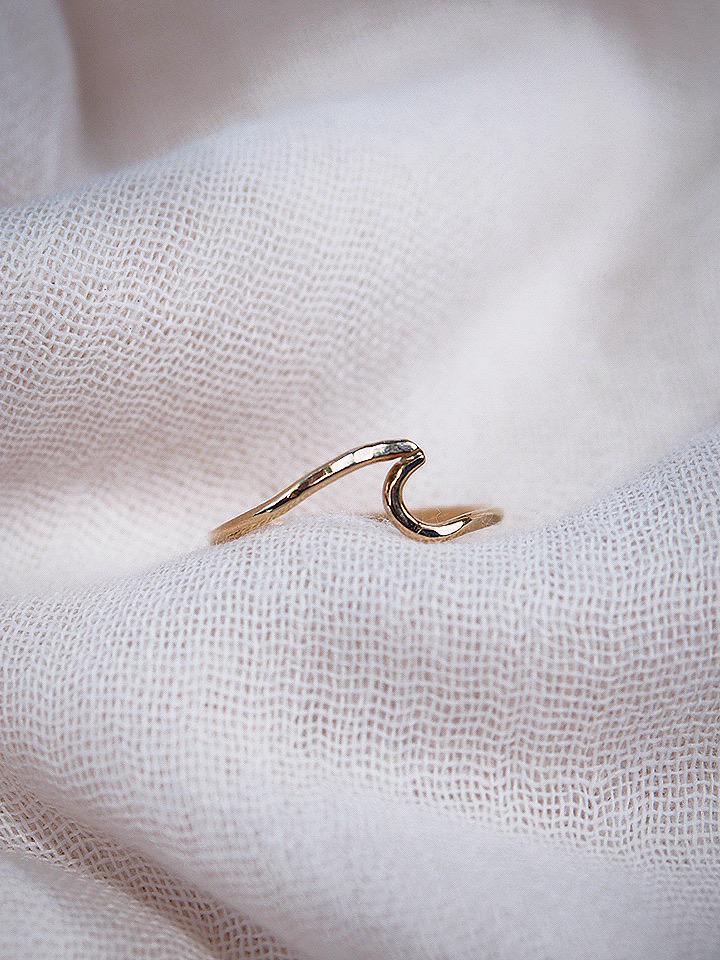 Rings - Mini Gold Wave Ring - Nalu - ke aloha jewelry