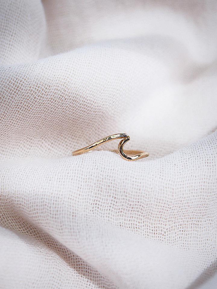 Rings - Mini Gold Wave Ring - Nalu - ke aloha jewelry