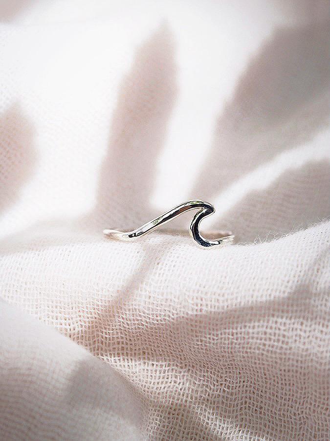 Rings - Mini Silver Wave Ring - Nalu - ke aloha jewelry