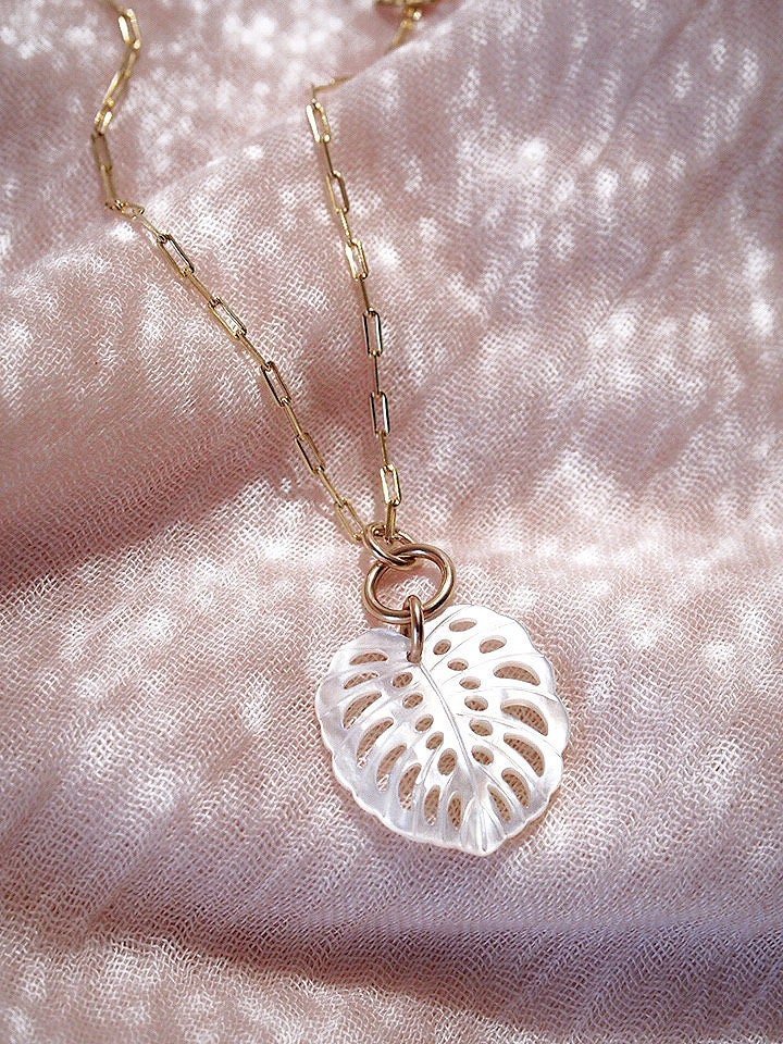 - Monstera Chain Necklace - Makana - ke aloha jewelry