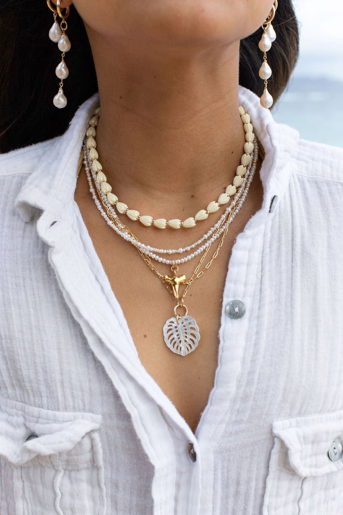 - Monstera Chain Necklace - Makana - ke aloha jewelry