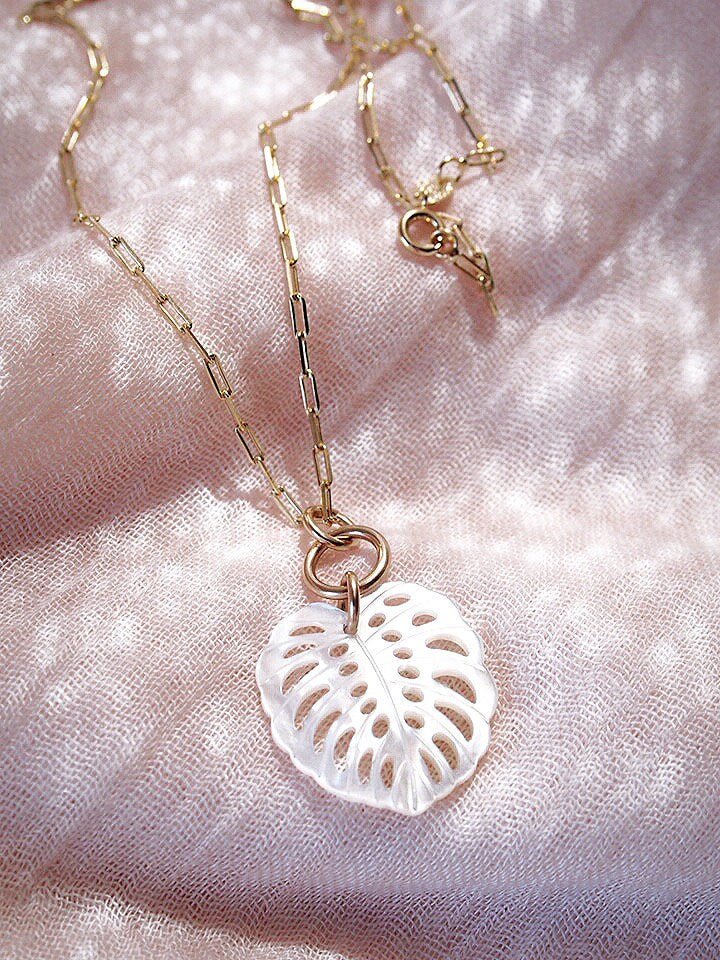 - Monstera Chain Necklace - Makana - ke aloha jewelry