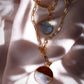 Gold Necklace - Mother of Pearl Gold Filled Coin Charm Necklace - Leimomi - Ke Aloha Jewelry