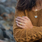 Gold Necklace - Mother of Pearl Gold Filled Coin Charm Necklace - Leimomi - Ke Aloha Jewelry