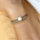 Gold Bracelet - Pearl and Gold Bead Bracelet Set - ke aloha jewelry