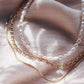Gold Necklaces - Pearl & Gold Chain Layering Necklace Set - ke aloha jewelry