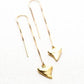 Petite Gold Shark Tooth Threader Earrings - Mano Petite