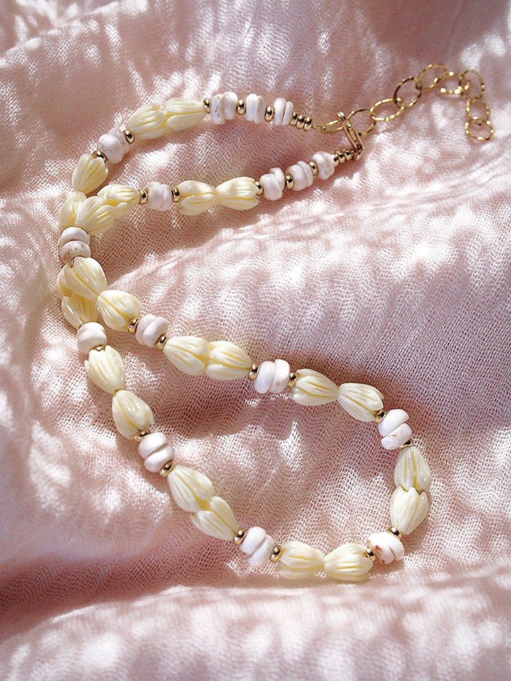 - Pikake Puka Shell Necklace - Me'e - ke aloha jewelry