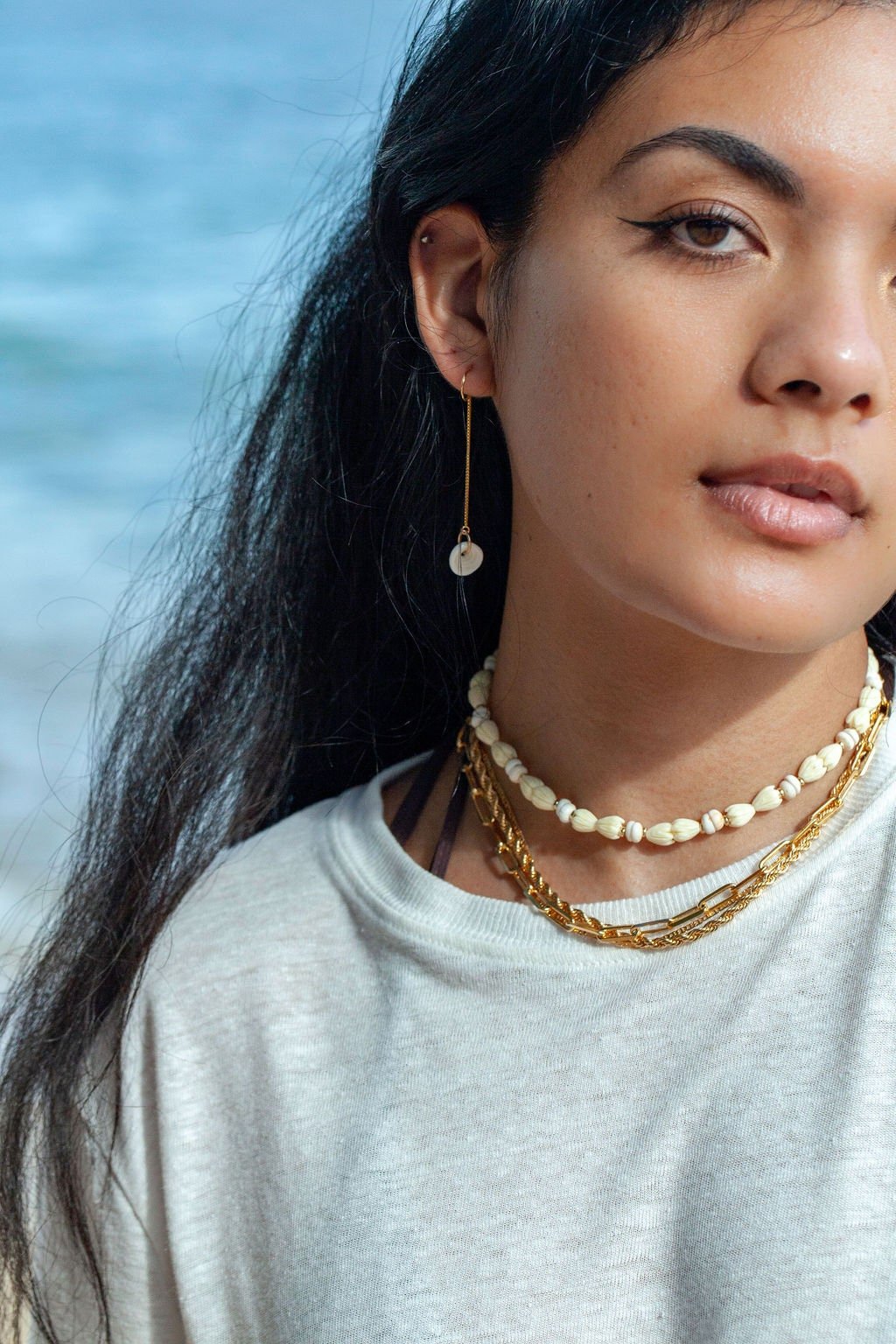 - Pikake Puka Shell Necklace - Me'e - ke aloha jewelry