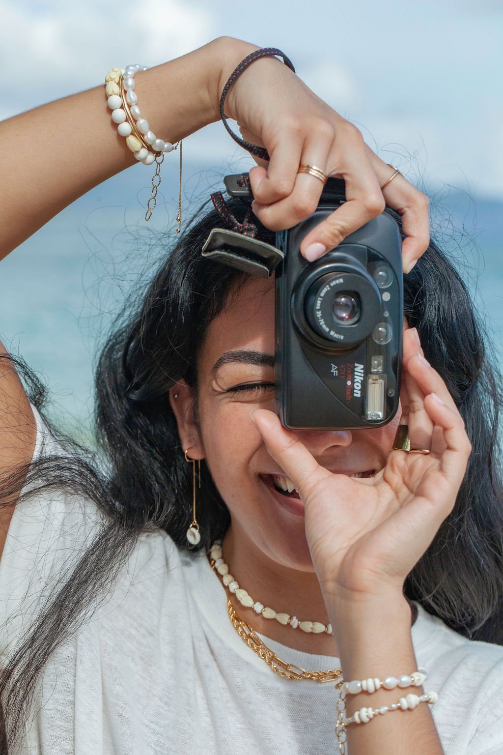 - Pikake Puka Shell Necklace - Me'e - ke aloha jewelry