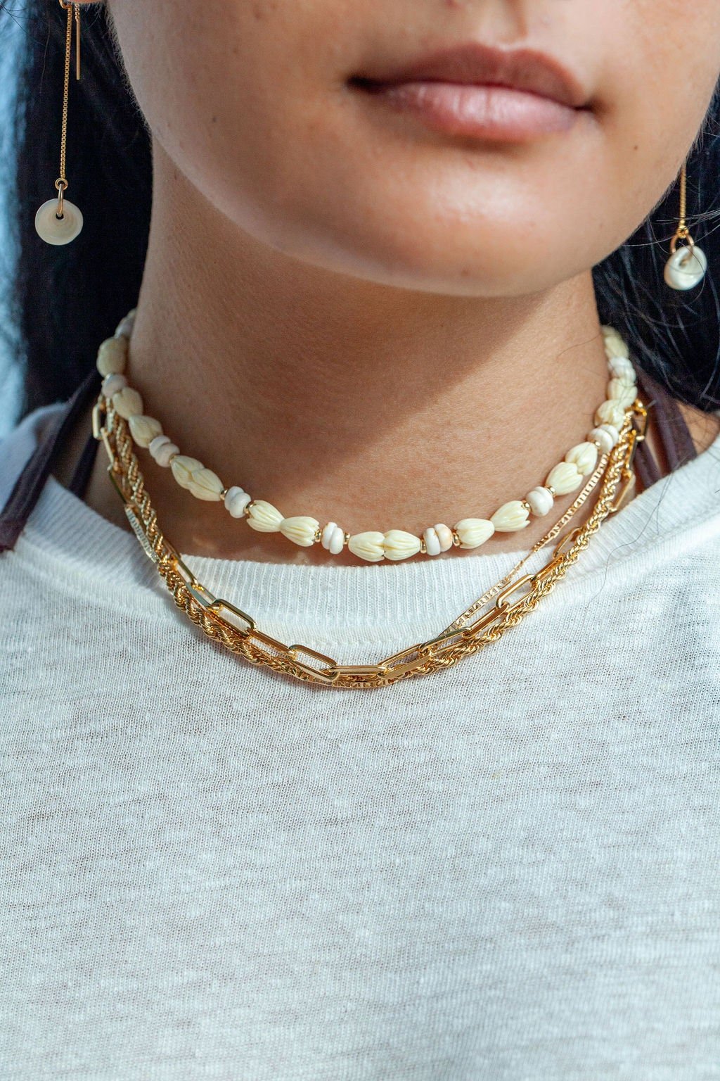 - Pikake Puka Shell Necklace - Me'e - ke aloha jewelry