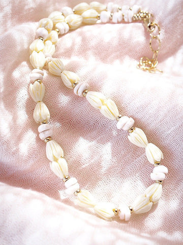 - Pikake Puka Shell Necklace - Me'e - ke aloha jewelry