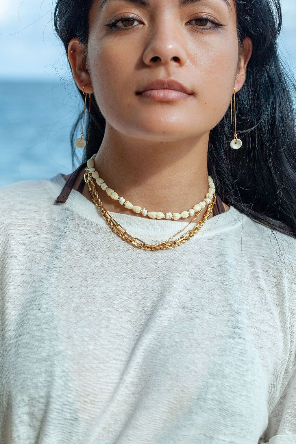 - Pikake Puka Shell Necklace - Me'e - ke aloha jewelry