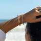Gold Bracelet - Plain Bold Gold Cuff Bracelet - Maui - ke aloha jewelry