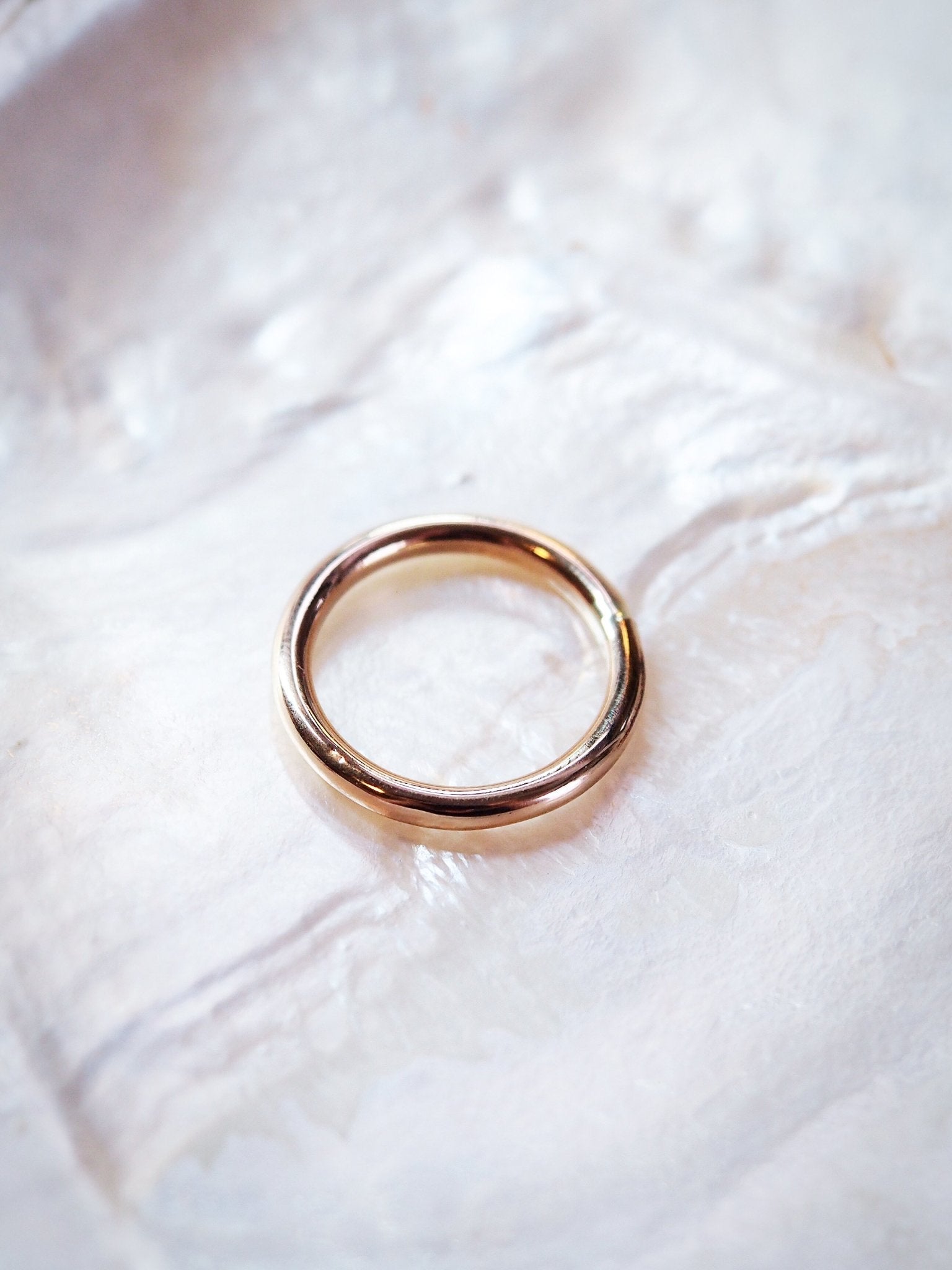 Rings - Plain Bold Gold Stack Ring - Maui - Ke Aloha Jewelry