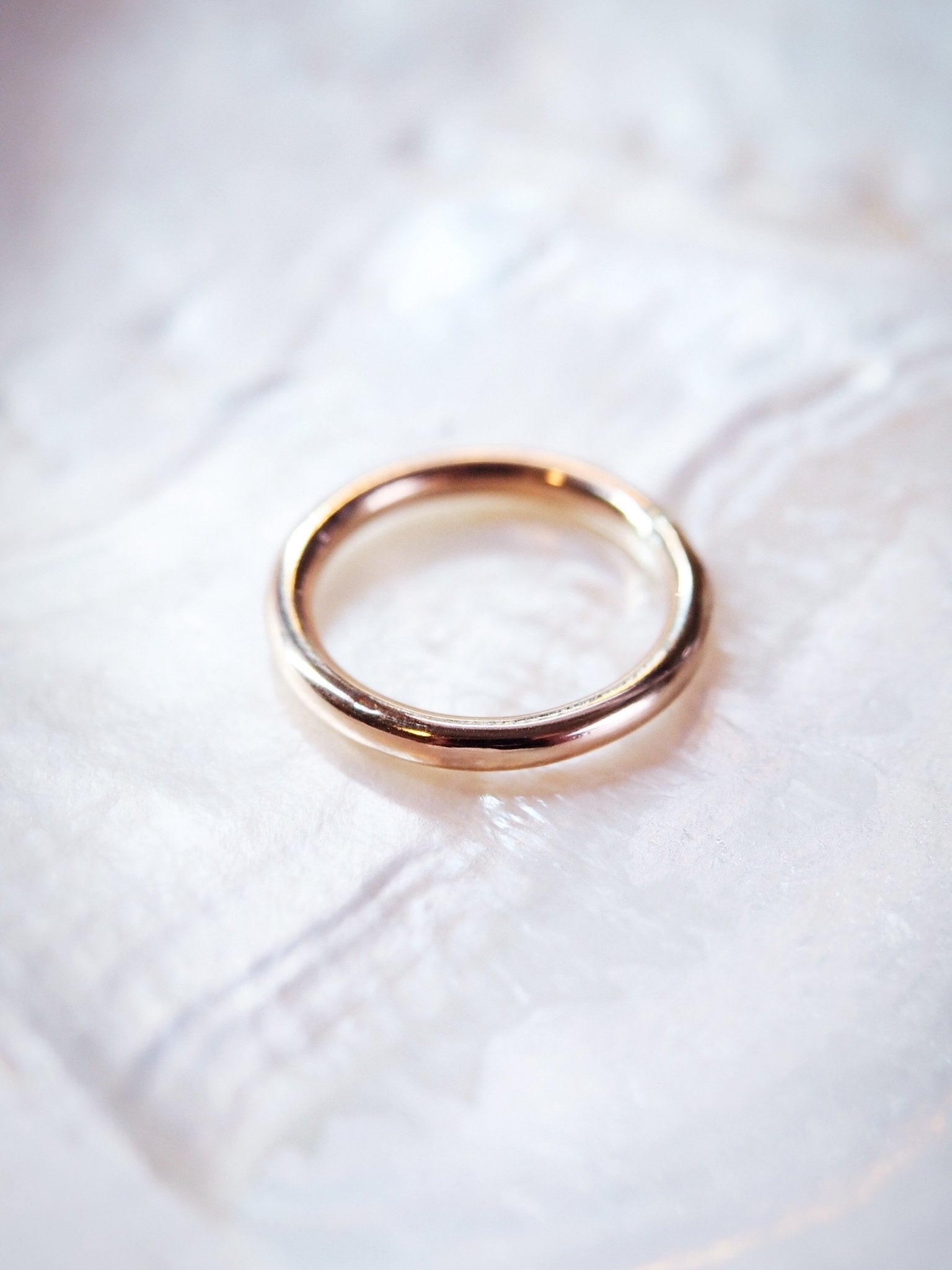 Rings - Plain Bold Gold Stack Ring - Maui - Ke Aloha Jewelry