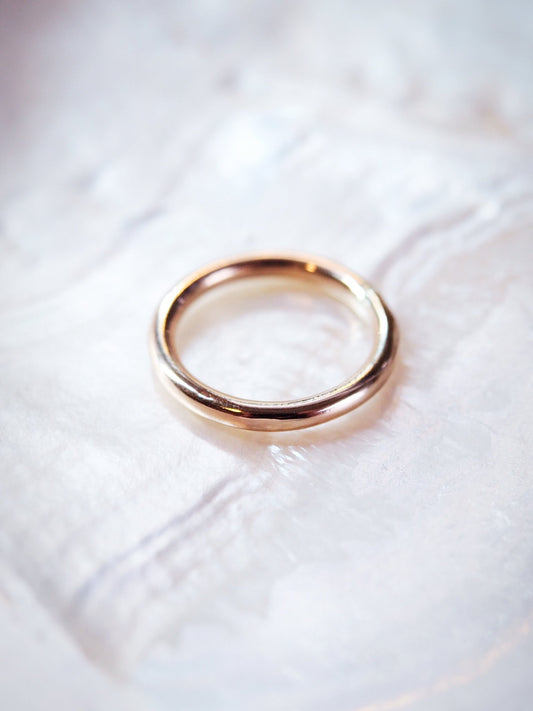 Rings - Plain Bold Gold Stack Ring - Maui - Ke Aloha Jewelry