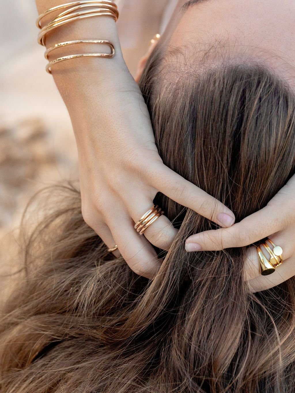 Rings - Plain Bold Gold Stack Ring - Maui - ke aloha jewelry