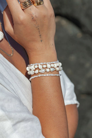 Bracelets - Puka Baroque Pearl Bracelet - Kakahi - ke aloha jewelry