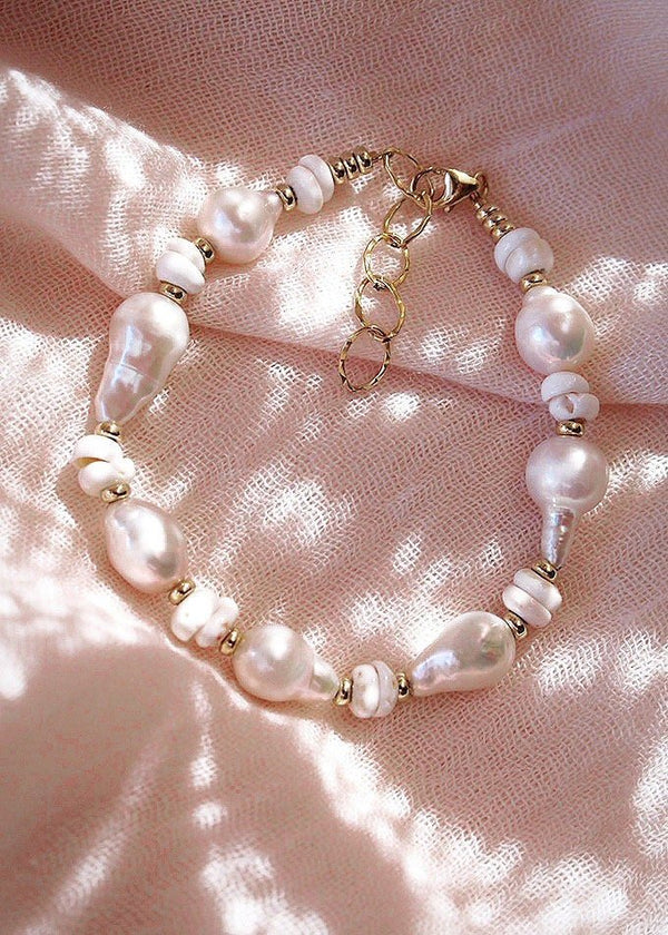 - Puka Baroque Pearl Bracelet - Kakahi - ke aloha jewelry