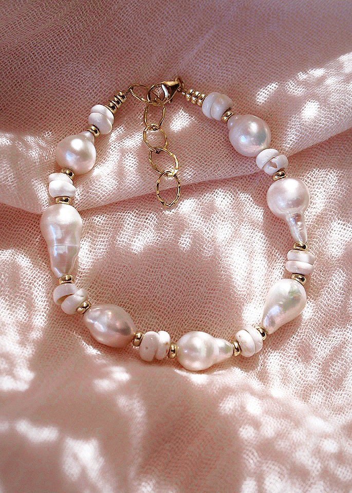 - Puka Baroque Pearl Bracelet - Kakahi - ke aloha jewelry