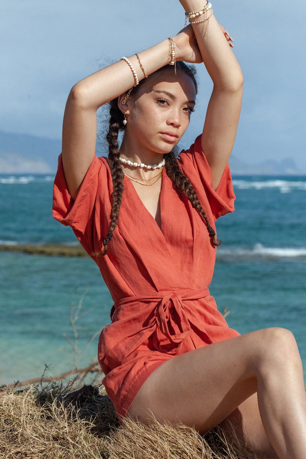 Gold Necklace - Puka Shell Choker Necklace - Keone - ke aloha jewelry