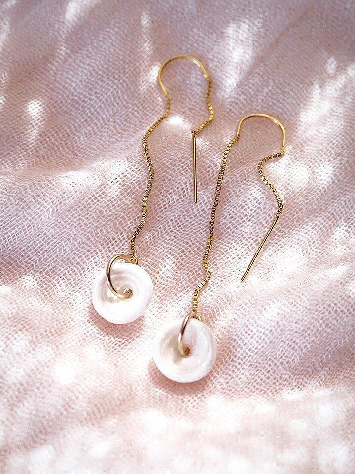 - Puka Shell Threader Earrings - Auali'i - ke aloha jewelry