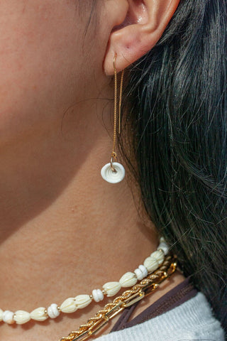 - Puka Shell Threader Earrings - Auali'i - ke aloha jewelry