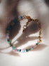 Bracelets - Rainbow Opal & Gold Chain Bracelet - Hau’oli - ke aloha jewelry