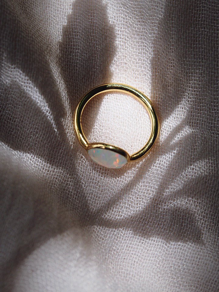 Rings - Rose Cut Fire Opal Ring - Kalino - ke aloha jewelry