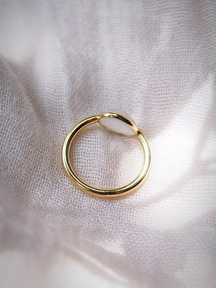 Rings - Rose Cut Rainbow Moonstone Ring - Hokulani - ke aloha jewelry