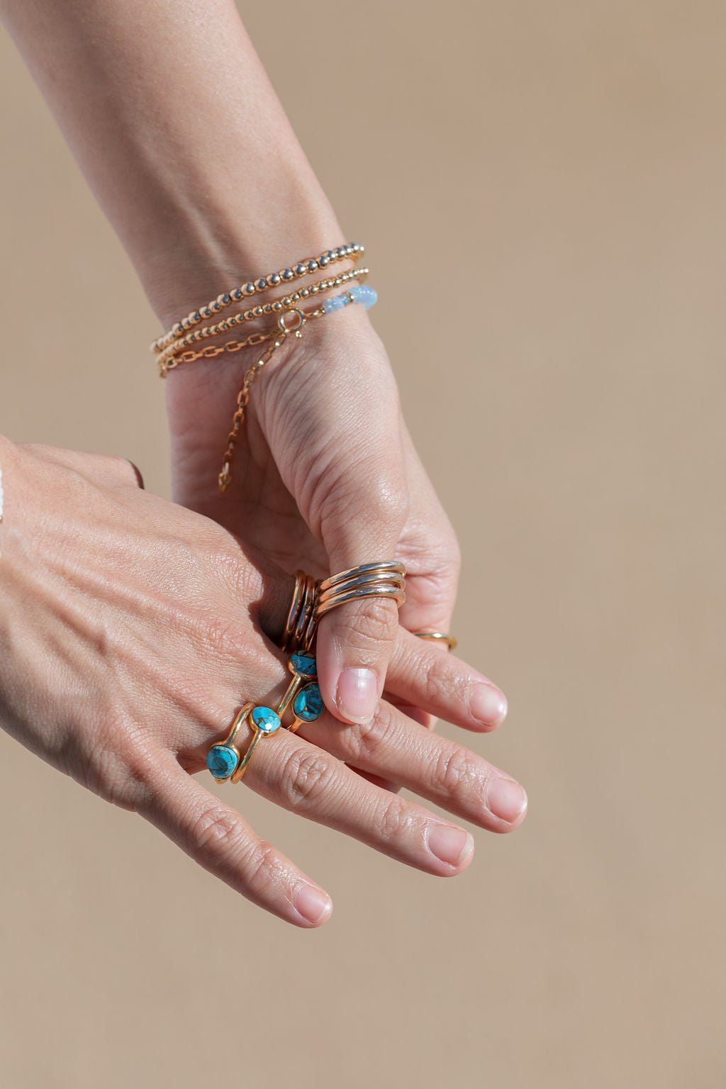 Rings - Rose Cut Turquoise Ring - Malu - ke aloha jewelry