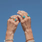 Rings - Rose Cut Turquoise Ring - Malu - ke aloha jewelry