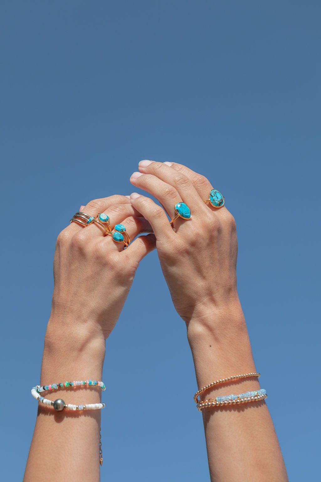 Rings - Rose Cut Turquoise Ring - Malu - ke aloha jewelry